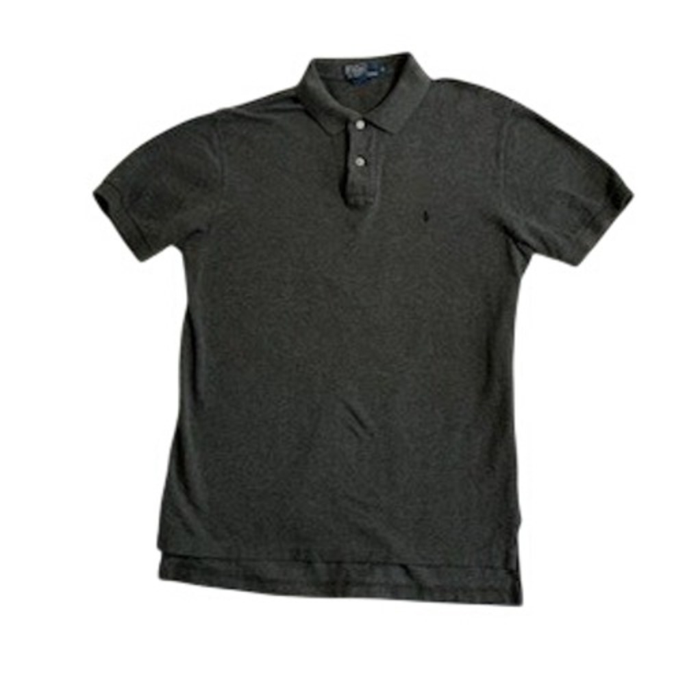 Polo Ralph Lauren Mens Gray Short Sleeve Pique Cotton Polo Shirt Size M